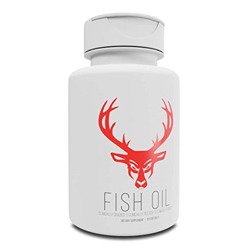 Fish Oil - Bucked Up Raw Line - 1000mg - Omega-3 with DHA and EPA Vitamin Supplement for Men and Women and Even Dogs, (60 Liquid Softgel Capsules/Pills)