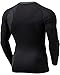 TSLA Men's Long Sleeve T-Shirt Baselayer Cool Dry Compression Top, Athletic(mud11) - Black, Large.