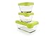 Anchor Hocking TrueSeal Glass Food Storage Containers with Lids, Green, 6-Piece Set