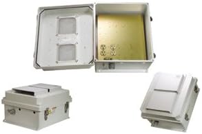 Hana Wireless HW-N14-1V 120 VAC 14 x 12 x 7 in. Weatherproof Vented Enclosure With Mounting Plate