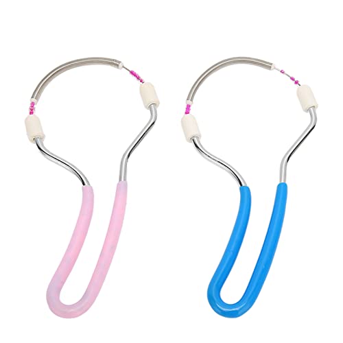 Spring Facial Hair Remover, Threading Hair Removal Manual Face Epilator Coil Hair Removal Portable Handheld Stainless Steel with Handle for Women Removing Chin Cheek Mustache Upper Lip Neck Sideburns