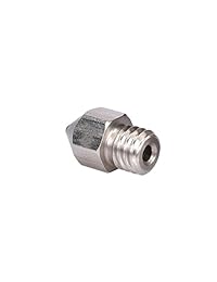 Boquilla extrusora BALITENSEN de acero inoxidable MK8, tamaño 0.276 x 0.512 in, resistente al desgaste, rosca M6, boquilla de impresora 3D para impresora 3D de 0.069 in, impresión de filamentos de carbono