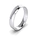 Unisex 14k White Gold 4mm Light Court Shape Comfort Fit Polished Wedding...