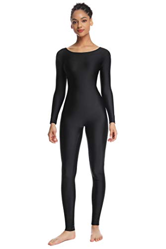 OVIGILY Women's Long Sleeve Unitard Dance Costume Spandex Full Body Suits