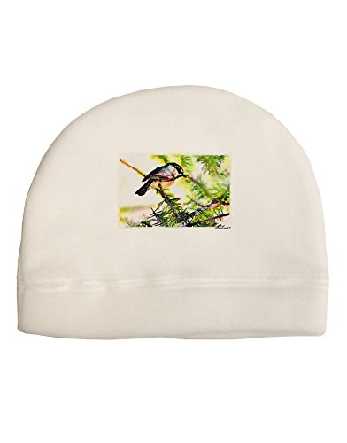 TooLoud CO Chickadee Watercolor Child Fleece Beanie Cap Hat