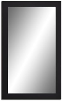Ramix Matte Black Framed Modern Contempory Wall Mirror, Solid Frame Mirror for Bedroom Hallway, 13x16 Inches/34x40cm
