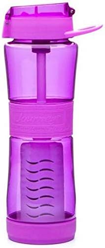 Journey Water Purifier Bottle - Best Filtered Water Bottle for Travel, Hiking, Camping, Everyday, Survival Water Filter Bottle, Removes E.Coli, Salmonella, Parasites, Lead 250 gal, 24 oz Orchid