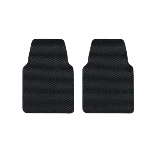 Nicoman Universal Car Floor Mat Hex Style Dirt Catcher Anti-Slip Heavy Duty Waterproof Easy Clean - (Black, Front Set, Small, 2 Piece)