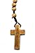 Dozen Catholic Praying Rosary Jesus Crucifix Jerusalem Olive Wood Beads 12.4
