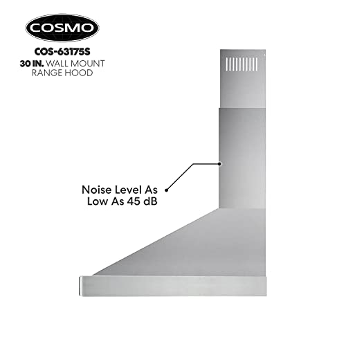 COSMO COS63175S Wall Mount Range Hood with Ducted Convertible Ductless