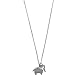 Boma Jewelry Sterling Silver Origami Elephant Necklace, 16 inches