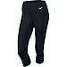 Nike Women's Legend 2.0 Tight Dri-Fit Cotton Capri Black/Black/White Pants SM X 19