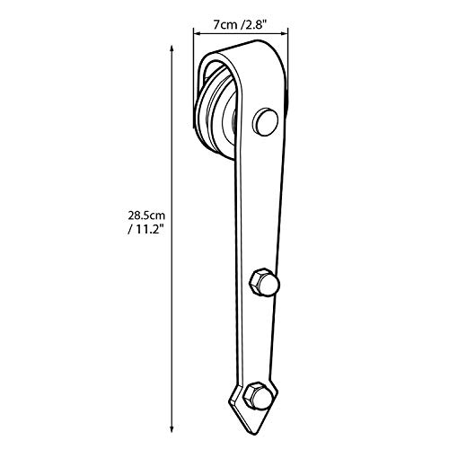 Yaheetech 6Ft Sliding Barn Door Hardware Kit Heavy Duty Single Door