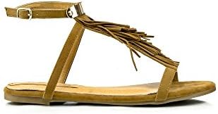 GuiltySoles CARRIE Women's Flats Fringe Tassel Sandals Summer Flats Dress Shoes