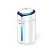 Hosome 300ml USB Car Humidifier Cool Mist Ultrasonic Humidifiers with Colorful LED Lights Mini Portable Air Purifier for Home Baby Travel Vehicle Office, White