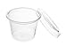Crystalware, Disposable 1oz. Plastic Portion Cups with Lids, Condiment Cup, Jello Shot, Soufflé Portion, Sampling Cup, 100 Sets – Clear