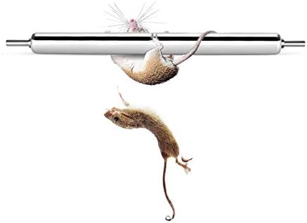 Walk The Plank Mouse Trap -Stainless Steel Rotary Mouse Trap- Multi Catch -Walk - Plank Mouse Trap Auto Reset - Humane Bucket Rat Trap - Kill or Live Catch Mi（ NO Wood Ramps）
