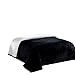 Chezmoi Collection Micromink Sherpa Reversible Throw Blanket (King, Black)