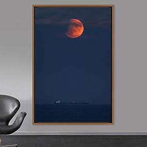 signwin Framed Canvas Wall Art Moon Astronomy &...