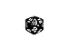 Black d20 Initiative Advantage Die for Role-Playing Games. 20 sided RPG Dice by Death Dealer Dice