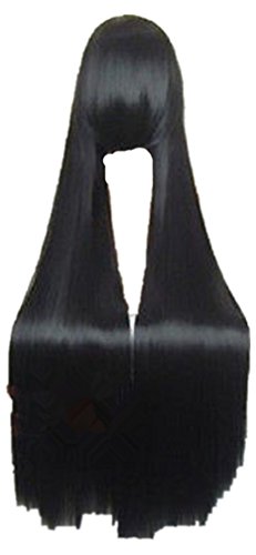 Final Fantasy VII FF7 TIFA 100cm Long Black cosplay costume wig