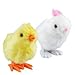 Plush Pair of Hopping Wind-Up Friends! - Bunny AND Chick - Combo Pack of 2 (Colors May Vary)