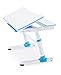 Mount-It! Children's Desk Ages 3 to 12, Kids School Workstation, 39 Inch Wide Height Adjustable Study Desk, Tilting Desktop and Drawer, White/Blue