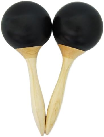 Kalos by Cecilio KP_WM9-BK Maraca with Wooden Handles, Black