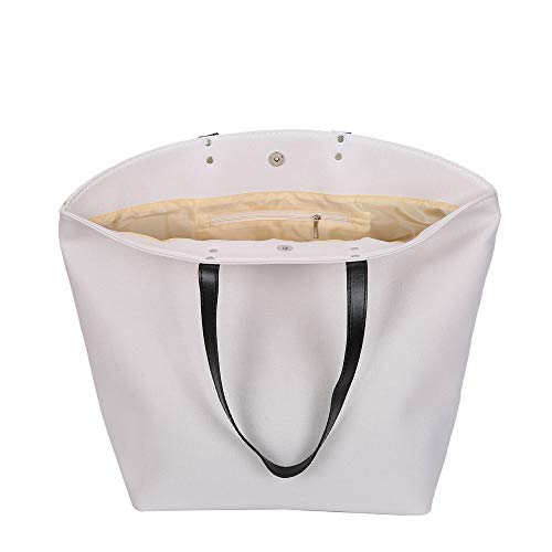 E-FirstFeeling Large Volleyball Tote Bag Shoulder Bag Utility Tote Beach Bag Volleyball Mom Gifts (Volleyball Letters)