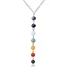 Hithop 7 Chakra Beads Pendant Chain Necklace Women Yoga Reiki Healing Balancing Jewelry