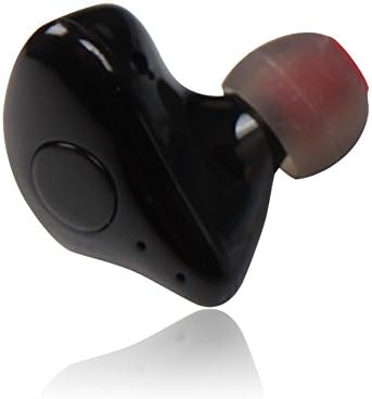 Cannan Mini Bluetooth Earbud Smallest Wireless Invisible Headphone Earbuds with Microphone Noise Cancelling Hands-Free Calls for Apple iPhone and Android Smartphones (Black)