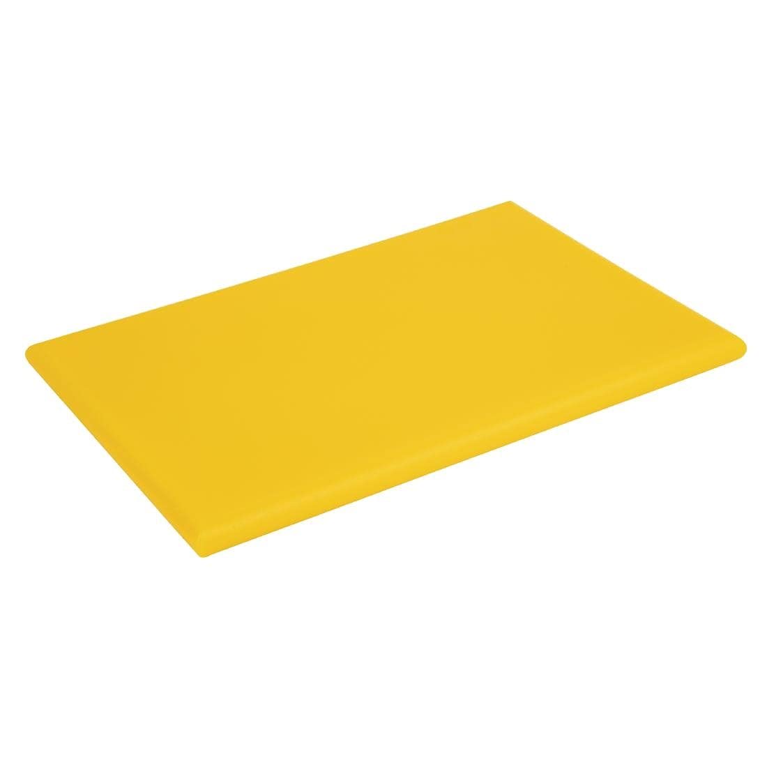 Hygiplas Thick High Density Yellow Chopping Board Standard 450x300x25mm - Colour Coded, Dishwasher Safe Cutting Board J039