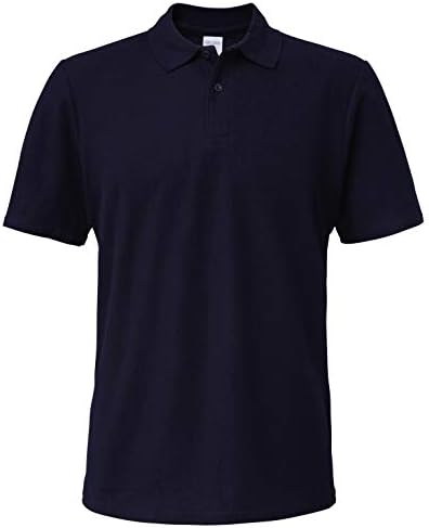 Gildan 64800 Softstyle Adult Double Pique Polo Shirt - Navy - L at