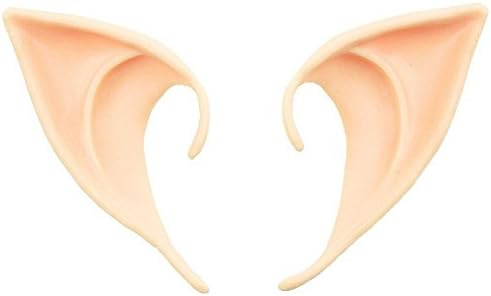 Cosplay Elf Ears, Latex Fairy Pixie Elf Fake Ears Halloween Party Soft Pointed Prosthetic Tips Ear