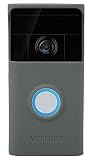 Silicone Skin Case Cover Compatible for Ring Video Doorbell (1st Generation) - Disguise Your Door Bell with Sun Glare, UV & Weather Protection - Dark Gray