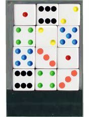 1 Dozen Multi Spot Dice - 16mm