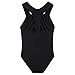 Arshiner Girls Ballet Dance Leotards Straps Back Camisole Tank Leotard Gymnastics Dancewear for Kids Black