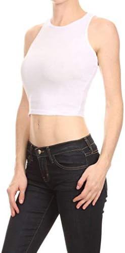Fyriona Women's Cropped Tank Top Round Neck
