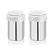 LOHOME? Stainless Steel Fancy Coffee Dredger Cocoa Powder Shaker with Fine-mesh Lid & Translucent Plastic Cover for Baking & Cooking At Home / Restaurant (2-Pieces) by LOHOME