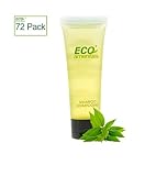 ECO AMENITIES Transparent Tube Flip Cap Individually Wrapped 30ml Hotel Travel Shampoo, 72 Tubes per Case
