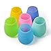 Silicone Wine Glasses Set of 6 - Outdoor Camping Unbreakable Rubber Wine Glasses, 12 oz 100% Dishwasher Safe Shatterproof Rainbow Silicone Cups for Travel Picnic Beach Pool by Mofason