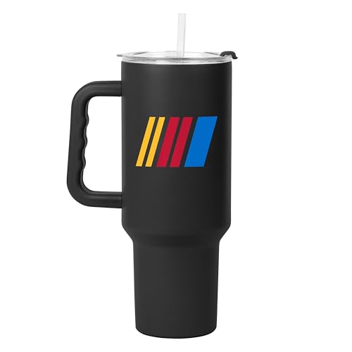 Logo Brands NASCAR 40oz Flipside Powder Coat Tumbler – 40oz Vacuum Insulated Tu…