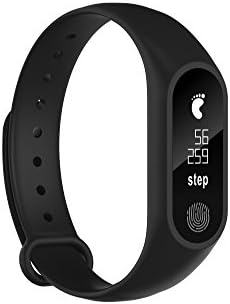 Fitness Tracker Fitness Wristband smart band Smart bracelet Health band Pedometer Step Calorie Counter step trackers Health Sleep Monitor (Black) for Android IOS