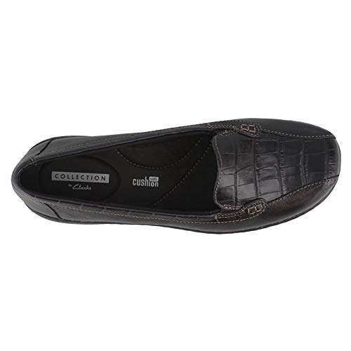 Clarks Womens Bayou Leather Closed Toe Loafers, Black, Size 12.0 - Image 3