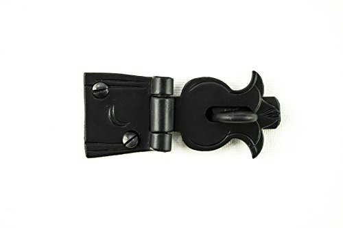 2 Pack Hasp 2.75" For Trunks or Chests Rustic Hammered Iron Black Finish Hand Crafted Borderland Rustic Hardware - Thumbnail 2