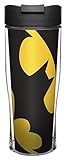 Zak! Designs Insulated Travel Mug with Classic  Batman Graphics, Spill-proof, BPA-free Plastic, 15 oz.