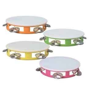 Rhode Island Novelty 5.5 Inch Mini Tambourines, Pack of 5 Assorted