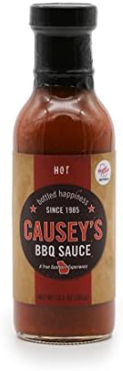Causey Foods Hot BBQ Sauce, One 13.5 oz Bottle