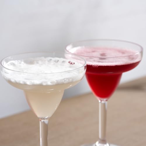 The Good Store Acrylic Unbreakable Margarita Plastic Glass | Set of 3 | Reusable, Dishwasher Friendly (Clear, 11.7x17 cm)