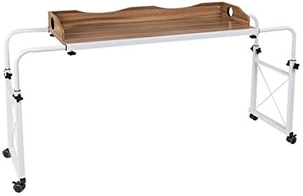 Dline - Overbed Table Laptop Cart Laptop Table, Dark Grain 1.2M